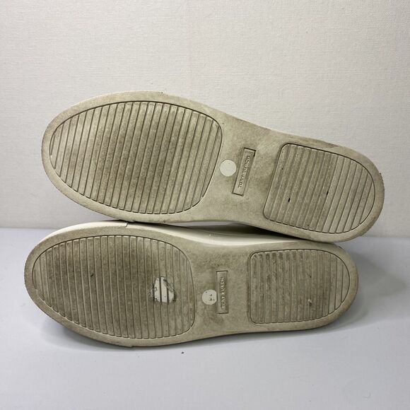 Tory Burch Colorblock Sneakers Tennis shoes 5.5 women Snow White Napa Leather - Picture 10 of 10